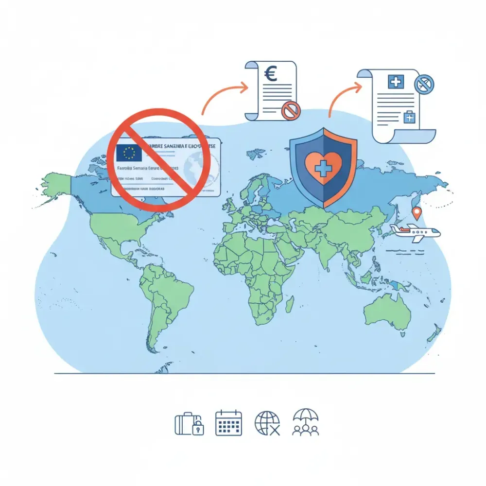 The importance of having travel insurance with health expenses when traveling outside the EEC